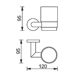 Стакан с держателем Aquanet 3684 купить в интернет-магазине сантехники Sanbest