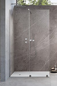 Душевое ограждение Radaway Furo Brushed Nickel Walk-in 90 10106488-91-01 стекло прозрачное/профиль брашированный никель купить в интернет-магазине Sanbest