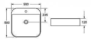 Раковина накладная Cezares CZR-LFT-50-LVB купить в интернет-магазине Sanbest
