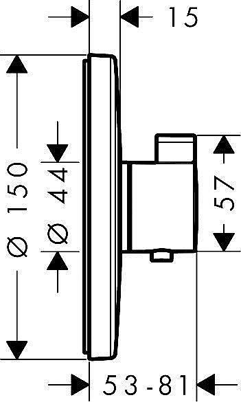 Термостат для душа Hansgrohe Ecostat S 15755000 купить в интернет-магазине сантехники Sanbest
