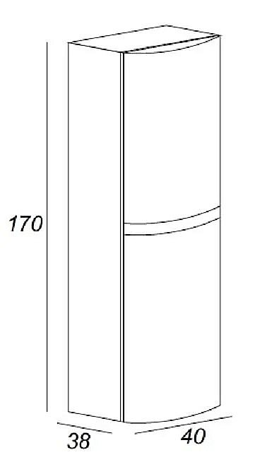 Колонна подвесная Cezares VAGUE 44327 Grigio talpa opaco для ванной в интернет-магазине сантехники Sanbest