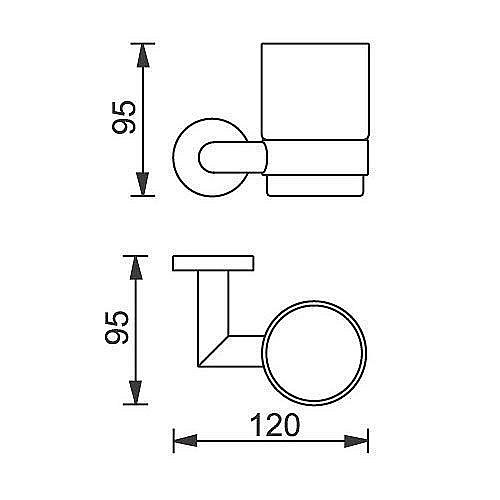 Стакан с держателем Aquanet 3684 купить в интернет-магазине сантехники Sanbest