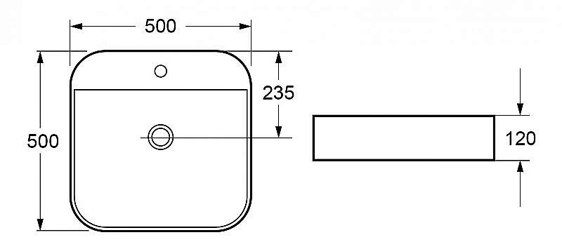 Раковина накладная Cezares CZR-LFT-50-LVB купить в интернет-магазине Sanbest