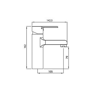 Смеситель для раковины Koller Pool Kvadro Arc КА0200 хром купить в интернет-магазине сантехники Sanbest