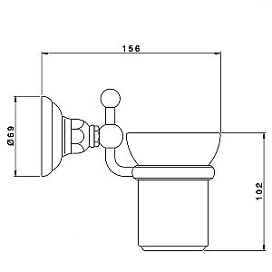 Стакан настенный Nicolazzi Accessori Classica 1488CR белый купить в интернет-магазине сантехники Sanbest