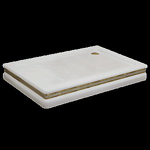 Душевой поддон Migliore DIADEMA 27604 82х122 белый, декор бронза правый купить в интернет-магазине Sanbest