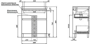 Тумба с раковиной Aquanet Вега 70 344122+284027 белая глянцевая для ванной в интернет-магазине Sanbest