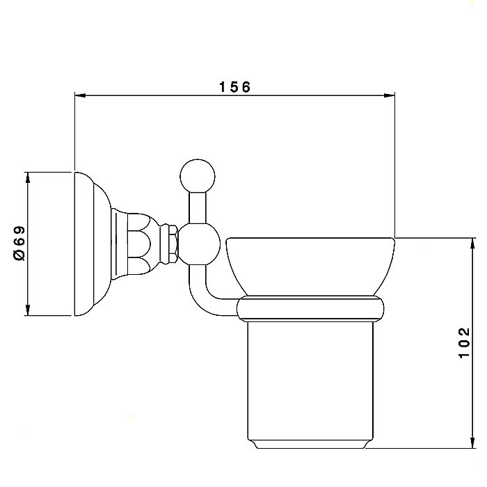 Стакан настенный Nicolazzi Accessori Classica 1488CR белый купить в интернет-магазине сантехники Sanbest