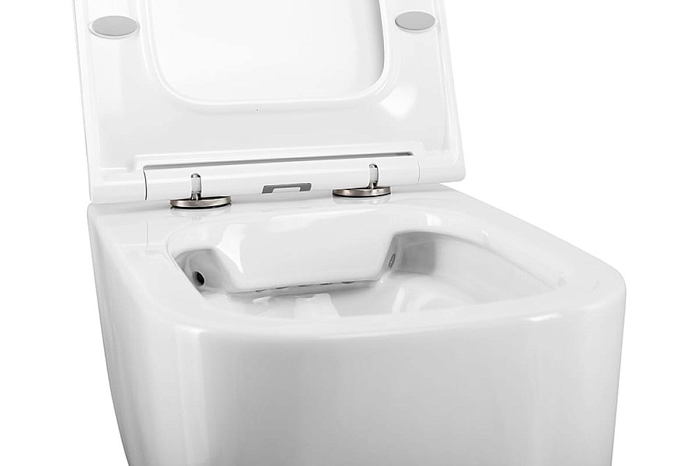 Унитаз подвесной Art&Max MONZA AM232CHR/SC белый, с сиденьем микролифт, безободковый купить в интернет-магазине Sanbest