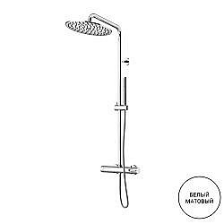Душевая система Gattoni Circle Two 9195/PDBO белая матовая купить в интернет-магазине сантехники Sanbest