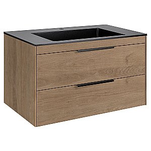 Тумба с раковиной Vincea Chiara 2D 800 N.Oak для ванной в интернет-магазине Sanbest