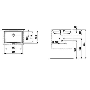 Раковина Laufen Living City 53,5 8.1243.0.000.109.1 белая купить в интернет-магазине Sanbest