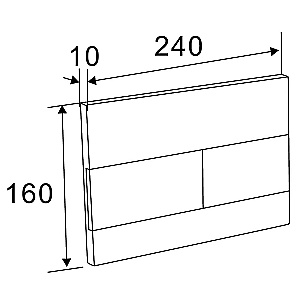 Кнопка для инсталляции Azario NEW AZ-013.08 оружейная сталь матовая купить в интернет-магазине сантехники Sanbest
