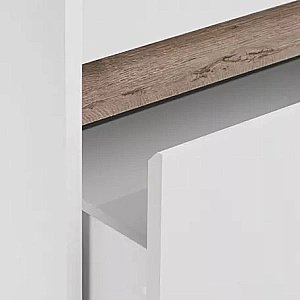 Тумба с раковиной Акватон Марти 55 белая/дуб эндгрейн для ванной в интернет-магазине Sanbest