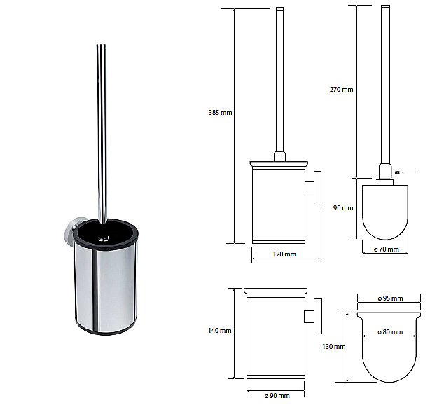 Ёршик подвесной Bemeta Omega 104913117 купить в интернет-магазине сантехники Sanbest