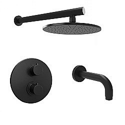 Душевая система PAINI Cox 78PZSET26911THBATHHEAD черная матовая купить в интернет-магазине сантехники Sanbest