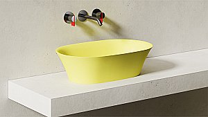 Раковина накладная Salini Mona 110821MF 60 из искусственного камня S-Stone, матовая, цвет по RAL полностью купить в интернет-магазине Sanbest