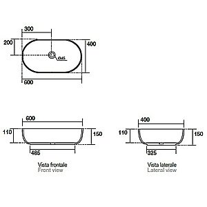 Раковина накладная Kerasan Nolita 60 534330 белая матовая купить в интернет-магазине Sanbest