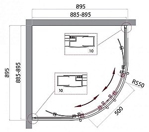 Душевой уголок BelBagno UNO 195-R-2-90 стекло матовое купить в интернет-магазине Sanbest