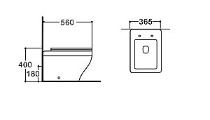 Унитаз приставной Aquatek Амадео AQ1964-00 белый, с крышкой микролифт, безободковый купить в интернет-магазине Sanbest