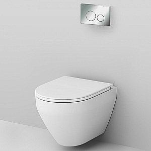 Унитаз подвесной AM.PM Spirit 2.0 IS49051.701700 белый, безободковый, с инсталляцией купить в интернет-магазине Sanbest