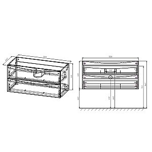 Тумба с раковиной Vincea Mia 1000 Beton для ванной в интернет-магазине Sanbest