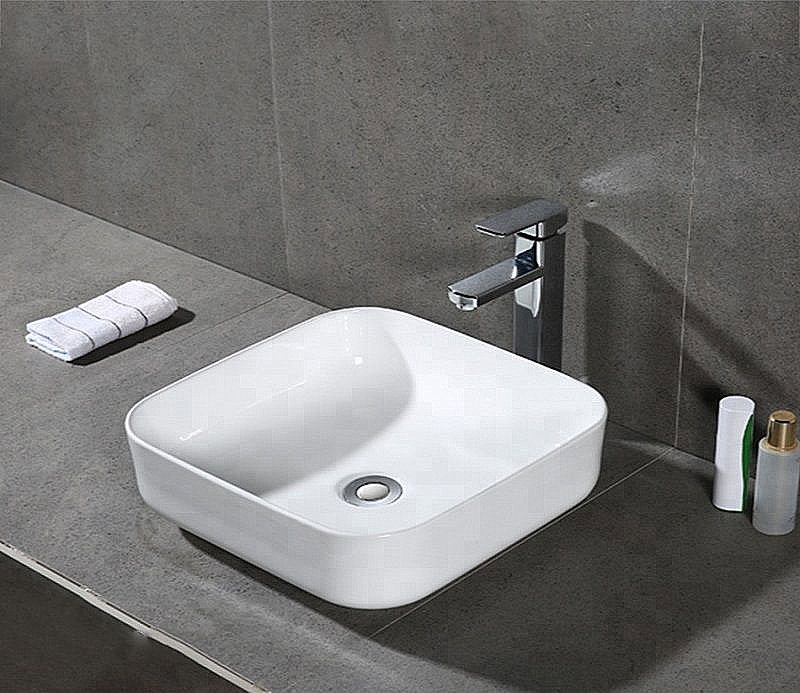 Раковина накладная Ceramalux N 39 D1303 белая купить в интернет-магазине Sanbest