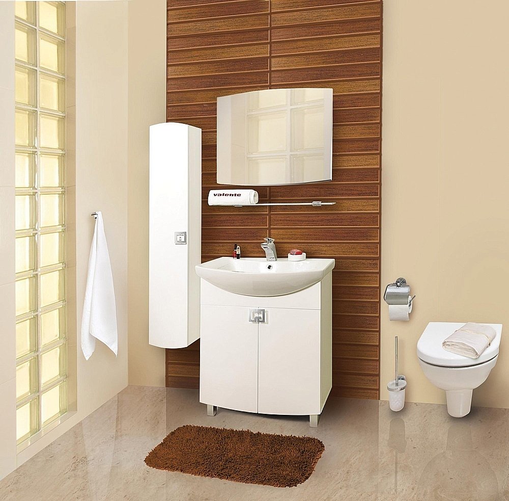 Шкаф-пенал Valente Acquisto 25 сиреневый для ванной в интернет-магазине сантехники Sanbest