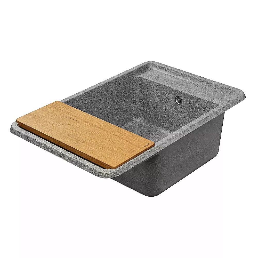 Мойка кухонная Акватон Беллис 78 серая купить в интернет-магазине сантехники Sanbest