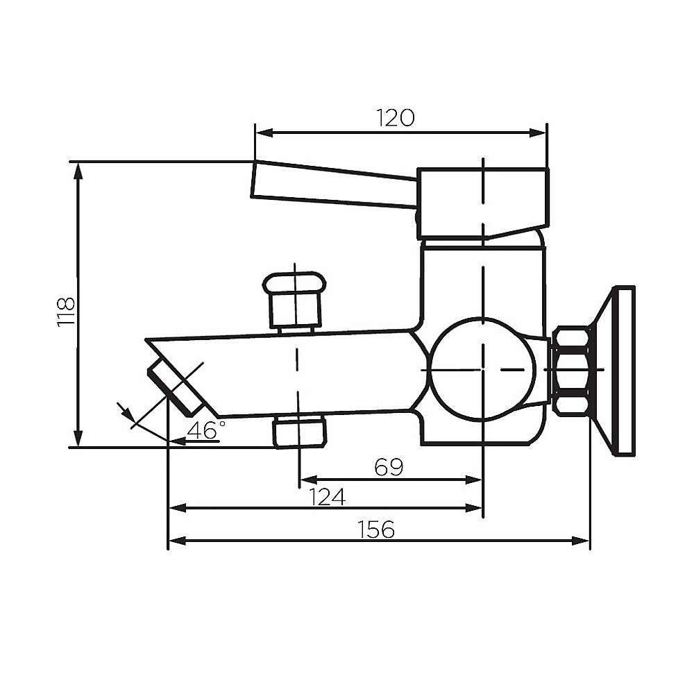 Смеситель для ванны Dorff Logic D3010000SS сталь купить в интернет-магазине сантехники Sanbest