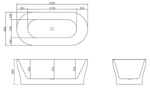 Ванна BelBagno BB405 170х80 купить в интернет-магазине Sanbest