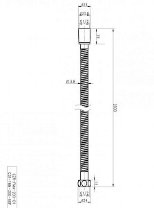 Душевой шланг Cezares CZR-FMM-200-NOP купить в интернет-магазине сантехники Sanbest