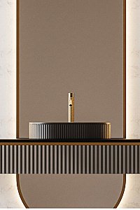 Раковина накладная ABBER Bequem AC2116MB черная матовая купить в интернет-магазине Sanbest