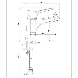 Смеситель для раковины PAINI Messina MECR205N35 хром купить в интернет-магазине сантехники Sanbest
