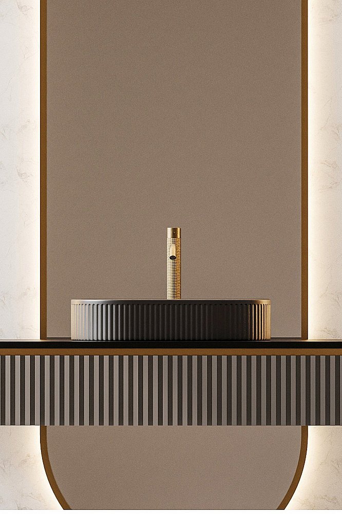 Раковина накладная ABBER Bequem AC2116MB черная матовая купить в интернет-магазине Sanbest