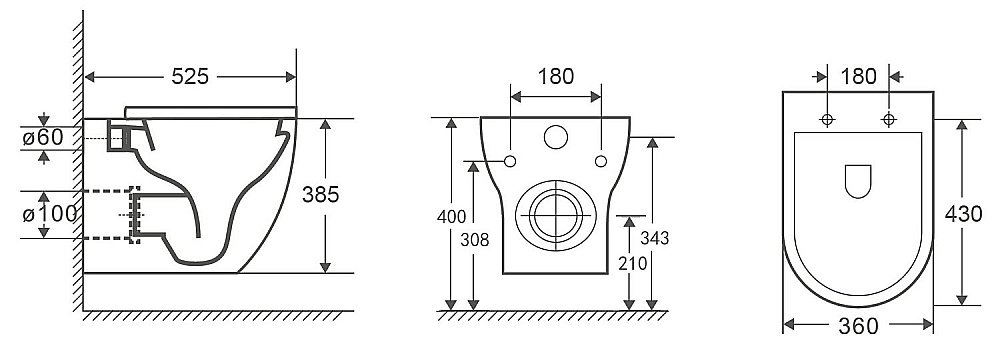 Унитаз Owl 1975 Wave Cirkel-H купить в интернет-магазине Sanbest