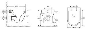 Унитаз Owl 1975 Wave Cirkel-H купить в интернет-магазине Sanbest