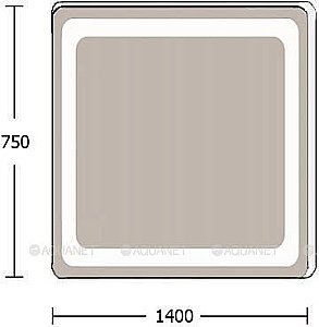 Зеркало LED De Aqua СМАРТ 205767 140x75 в ванную от интернет-магазине сантехники Sanbest