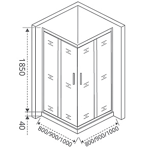 Душевой уголок Good door LATTE CR 80x80 прозрачный купить в интернет-магазине Sanbest