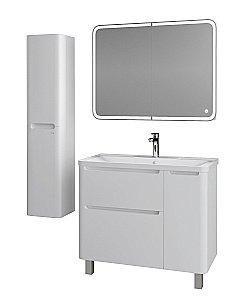 Зеркальный шкаф Grossman Адель 2010004 100 белый купить в интернет-магазине сантехники Sanbest