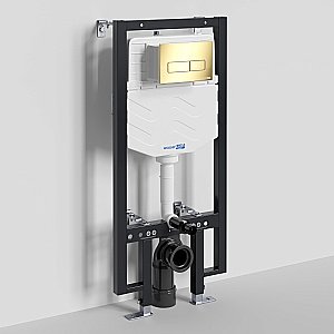 Инсталляция для унитаза WasserKraft Vils 56TLT.010.ME.PG03 с кнопкой глянцевое золото купить в интернет-магазине сантехники Sanbest