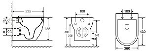 Унитаз Owl 1975 Wave Cirkel-H купить в интернет-магазине Sanbest