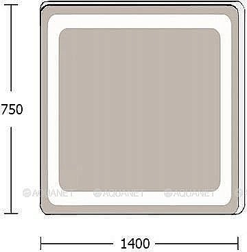 Зеркало LED De Aqua СМАРТ 205767 140x75 в ванную от интернет-магазине сантехники Sanbest