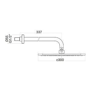 Верхний душ Webert SHOWER SET AC0842560 черный матовый купить в интернет-магазине сантехники Sanbest