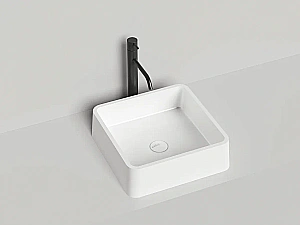 Раковина накладная Salini Gloria 02 1102202M 41,5 из искусственного камня S-Stone, белая матовая купить в интернет-магазине Sanbest