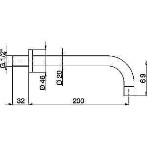 Излив  Cisal Complementi ZA00325021 купить в интернет-магазине сантехники Sanbest