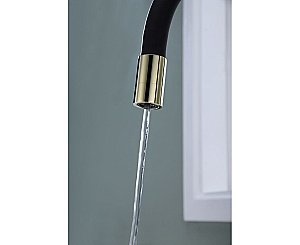 Смеситель для кухни Paulmark Salix Sa213419-G золото/черный купить в интернет-магазине сантехники Sanbest