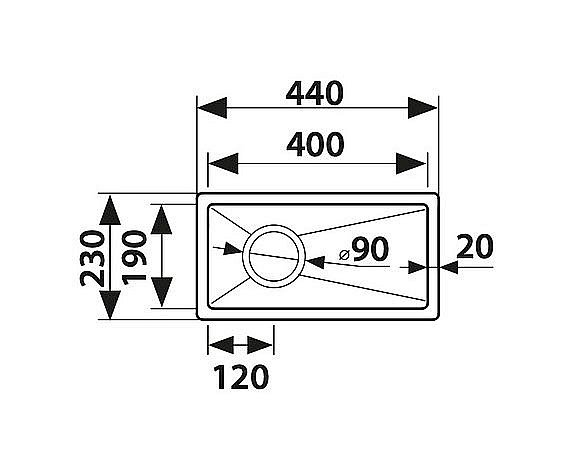 Мойка кухонная Kaiser KSM-2344 хром купить в интернет-магазине сантехники Sanbest
