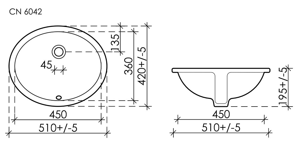 Раковина Ceramica Nova Element CN6042 купить в интернет-магазине Sanbest