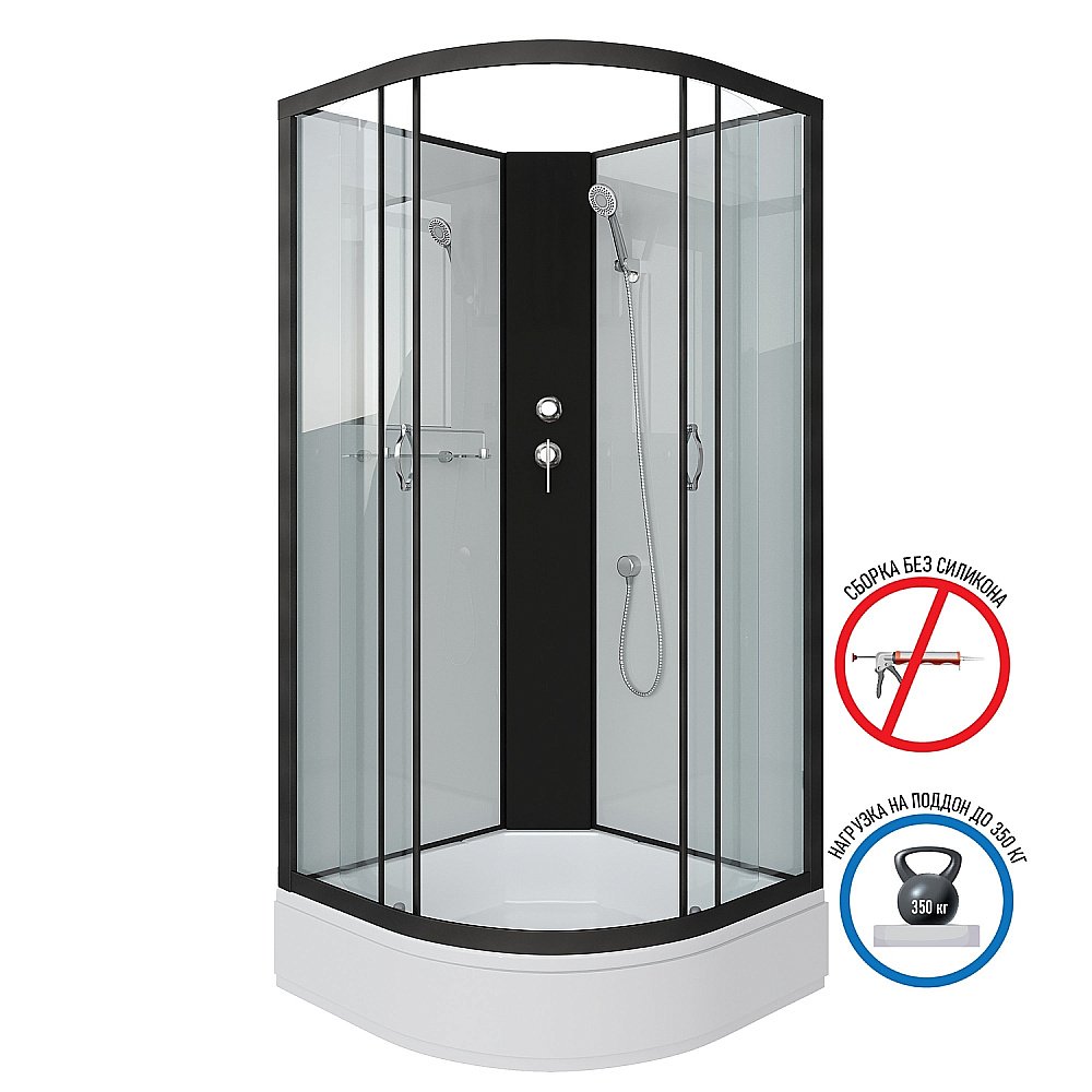 Душевая кабина Niagara Classic NG-6703-14BK 80x80 купить в интернет-магазине Sanbest